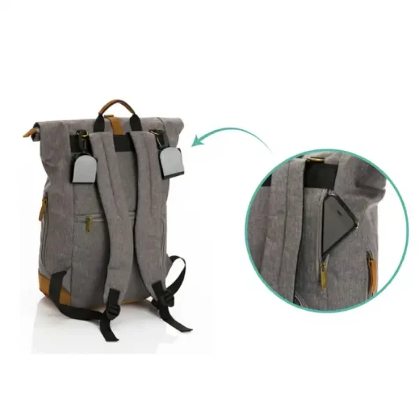 Fillikid Rolltop Berlin torba za pelene siva