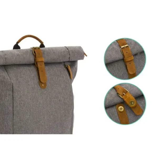 Fillikid Rolltop Berlin torba za pelene siva
