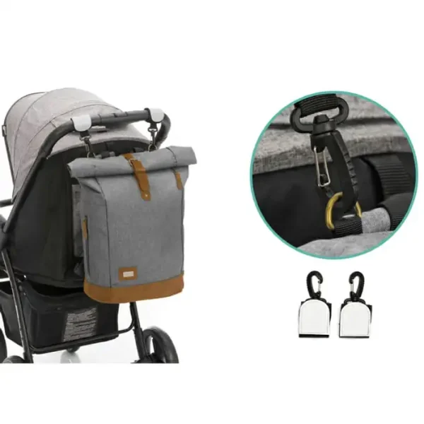 Fillikid Rolltop Berlin torba za pelene siva