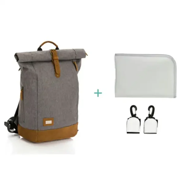 Fillikid Rolltop Berlin torba za pelene siva