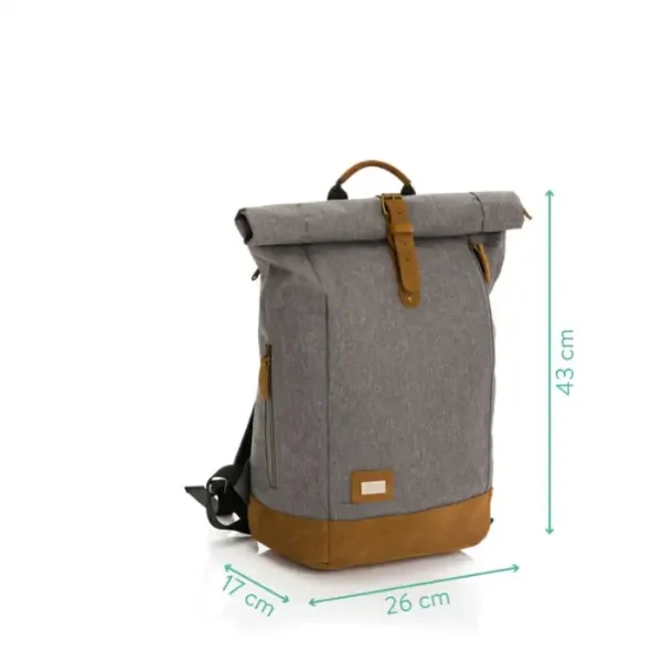 Fillikid Rolltop Berlin torba za pelene siva