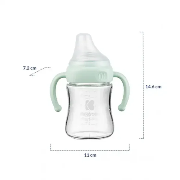 Kikka Boo staklena bočica za bebe 180ml Mint