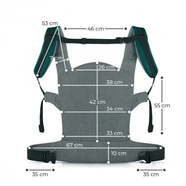 Kinderkraft MILO kengur nosiljka za bebe Nature Vibes Green