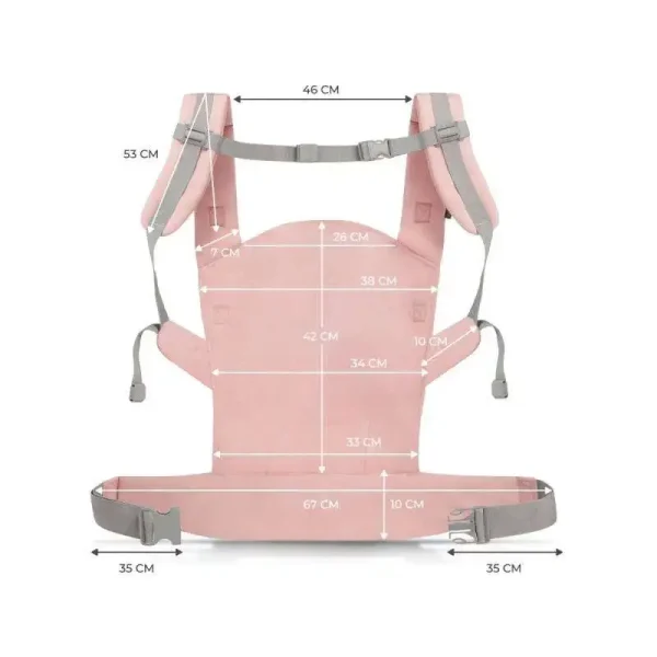 Kinderkraft NINO kengur nosiljka za bebe Confetti Pink