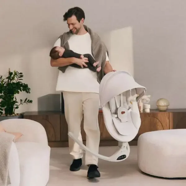 Kinderkraft električna njihalica Tulsy siva