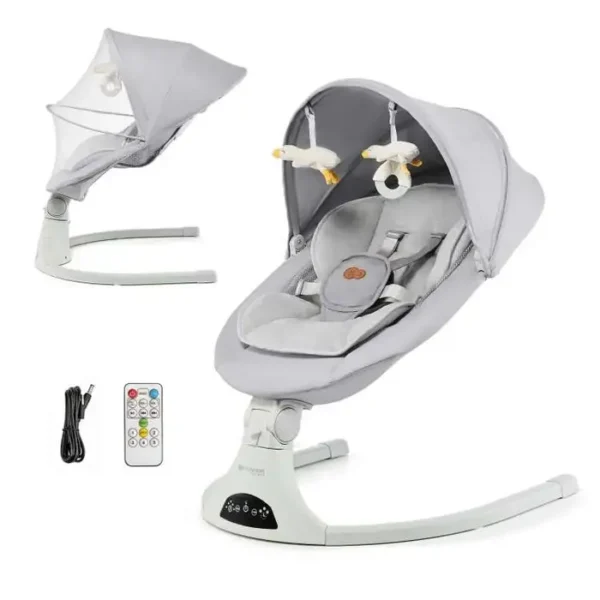 Kinderkraft električna njihalica Tulsy siva