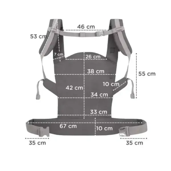 Kinderkraft NINO kengur nosiljka za bebe Confetti Grey