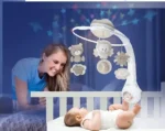 Infantino 3u1 muzička vrteška za krevetac bež