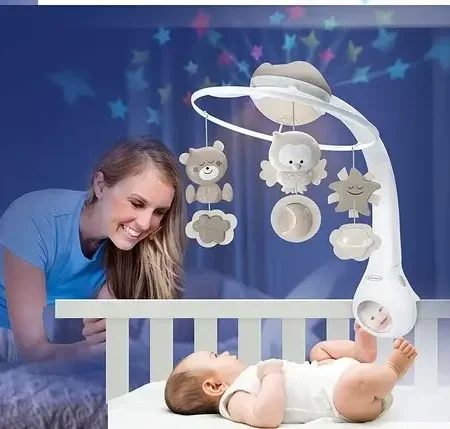 Infantino 3u1 muzička vrteška za krevetac bež 004915