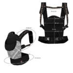 Kinderkraft Huggy Bizuu kengur nosiljka za bebu Lunar Black